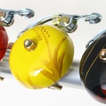 Crane hand painted bicycle bell